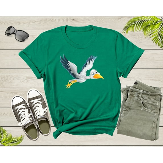 Flying Cute White Stork Bird Animal Migratory Family Bird T-shirt Stork Shirt Bird Lover Shirt Shoebill Stork Shirt Shoebill Stork Gift