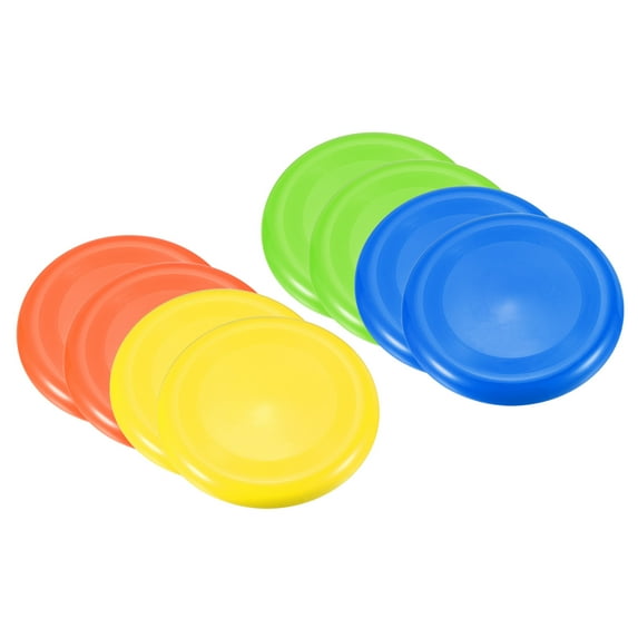 Flying Disc 9 Inch 65 Gram Sport Training Disk, Orange Yellow Blue Green, 8 Pack