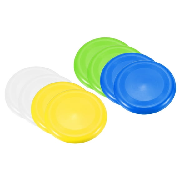 Flying Disc 9 Inch 65 Gram Sport Training Disk, White Blue Green Yellow, 8 Pack
