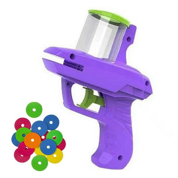 Flying Disc Cat Launcher Set,Foam Disc Shooter Zip Shot Shooter Disc Launcher,Pets Cat Fetch Toy with Colorful Flying Propellers Set,Interactive Outdoor Toy for Backyard Park Family Gatherings