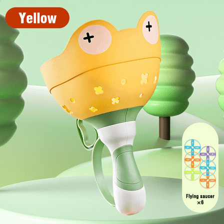 Flying Disc Launcher Toy for Kids, Launch and Catch Ball Game for Boys Girls Outdoor Activity & Christmas Birthday Gifts(Yellow)