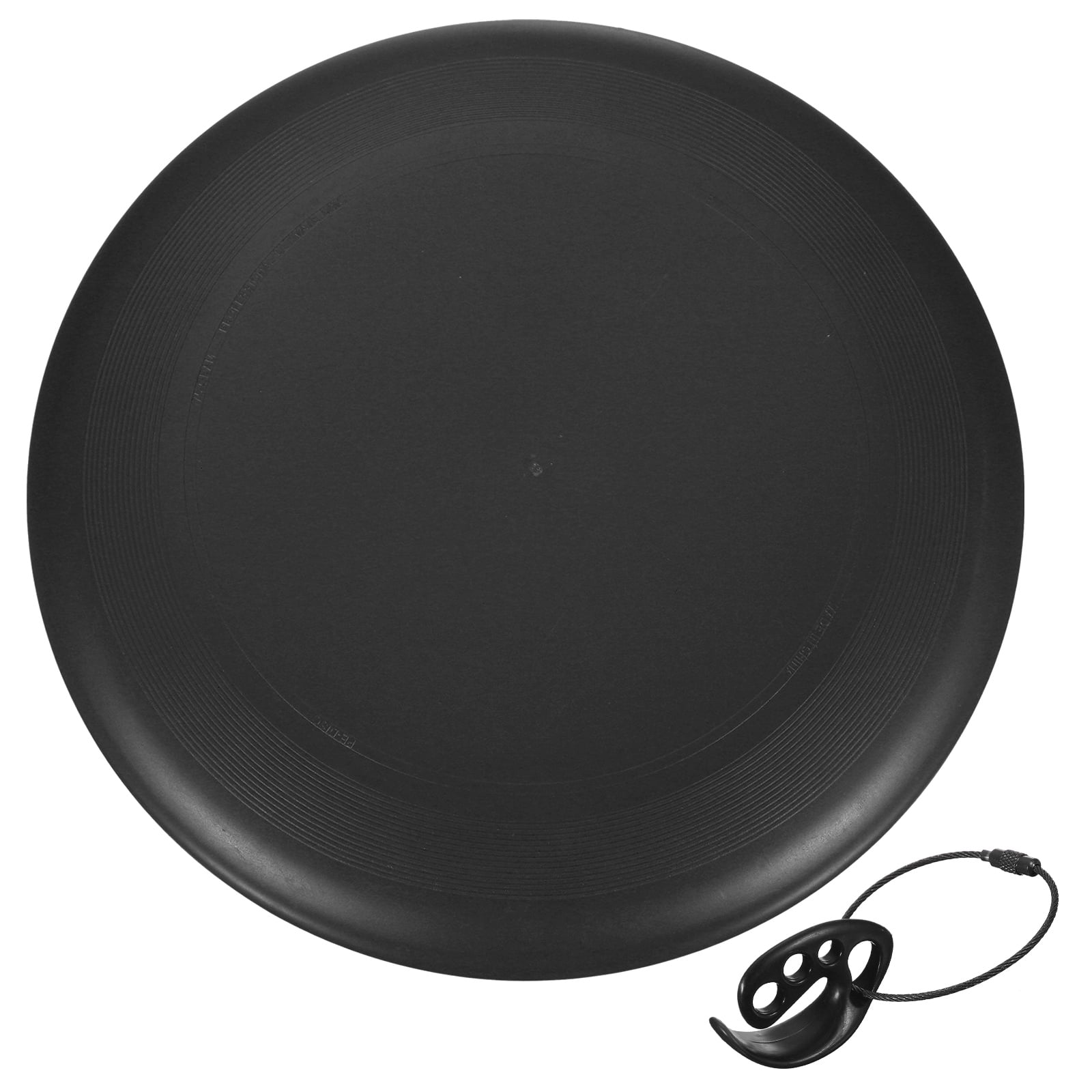 Flying Disc, Sports Flying Disc 10.7 inch & 175g & Plastic & Black with Carry Ring - Fitting for (Outdoor/Beach/Camping/Park/Pet/Pro/Beginners)