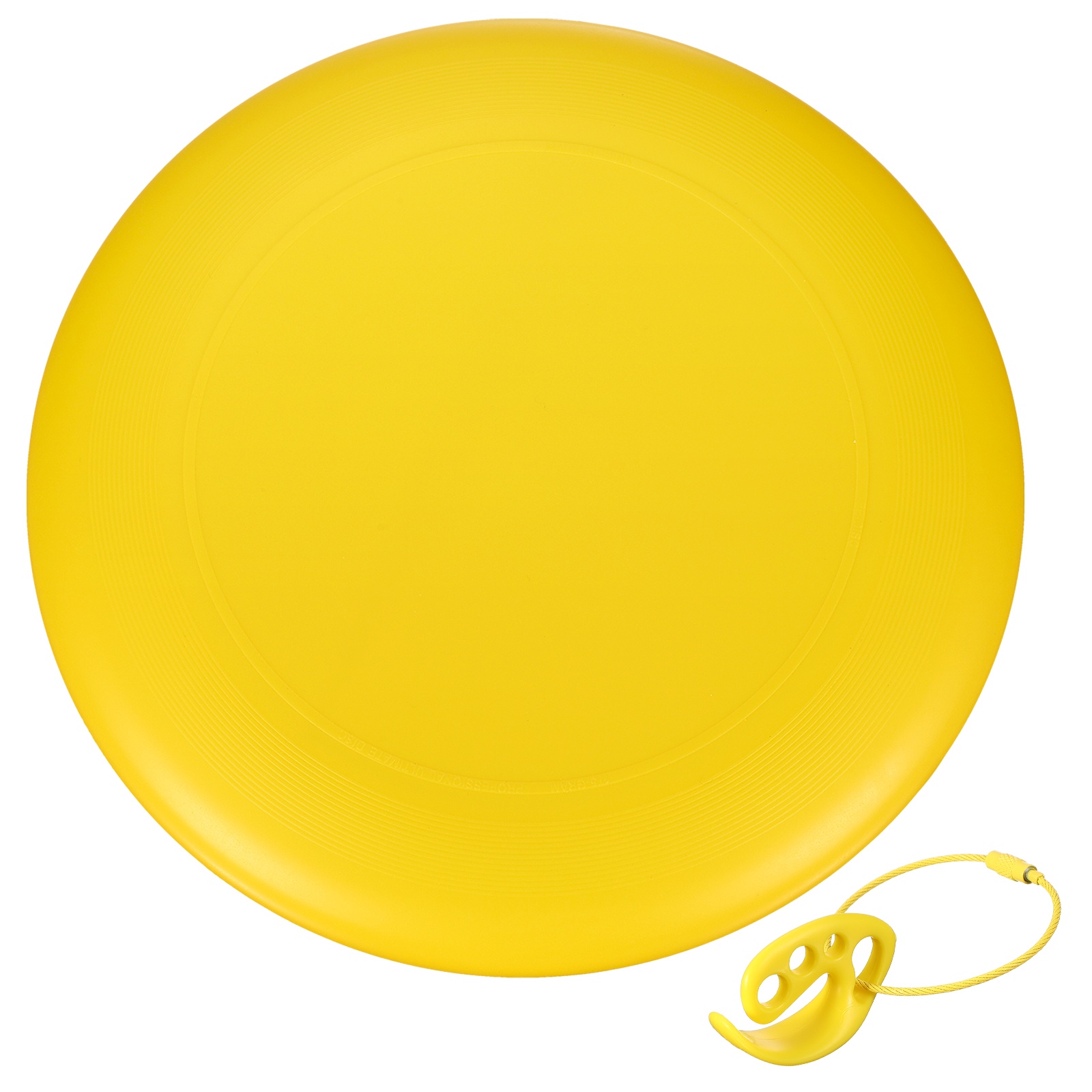 Flying Disc, Sports Flying Disc 10.7 inch & 175g & Plastic & Yellow with Carry Ring - Fitting for (Outdoor/Beach/Camping/Park/Pet/Pro/Beginners)