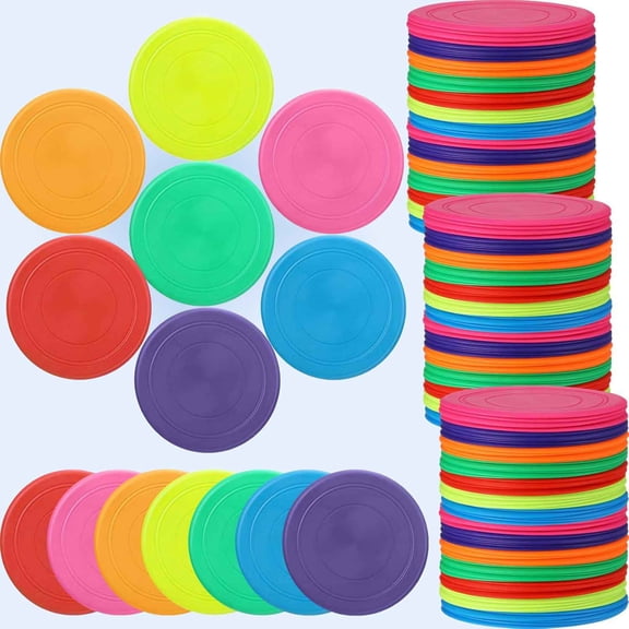 Flying Discs Bulk Soft Rubber Flyer Disk for Outdoor Sports Game, 7 Colors