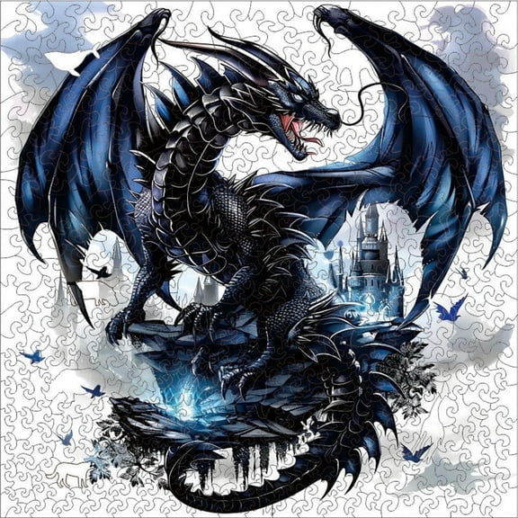 Flying Dragon wooden jigsaw puzzles for adults 12"x 12" inch Home Decoration Art Gift Family Game