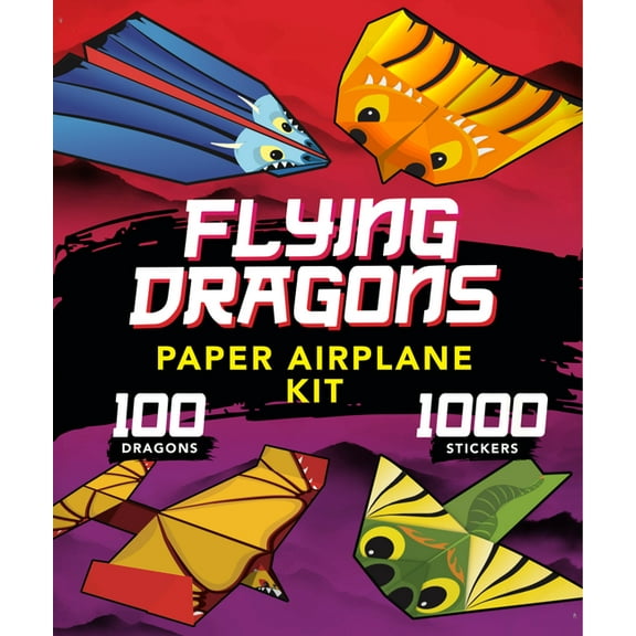 Flying Dragons Paper Airplane Kit, (Hardcover)