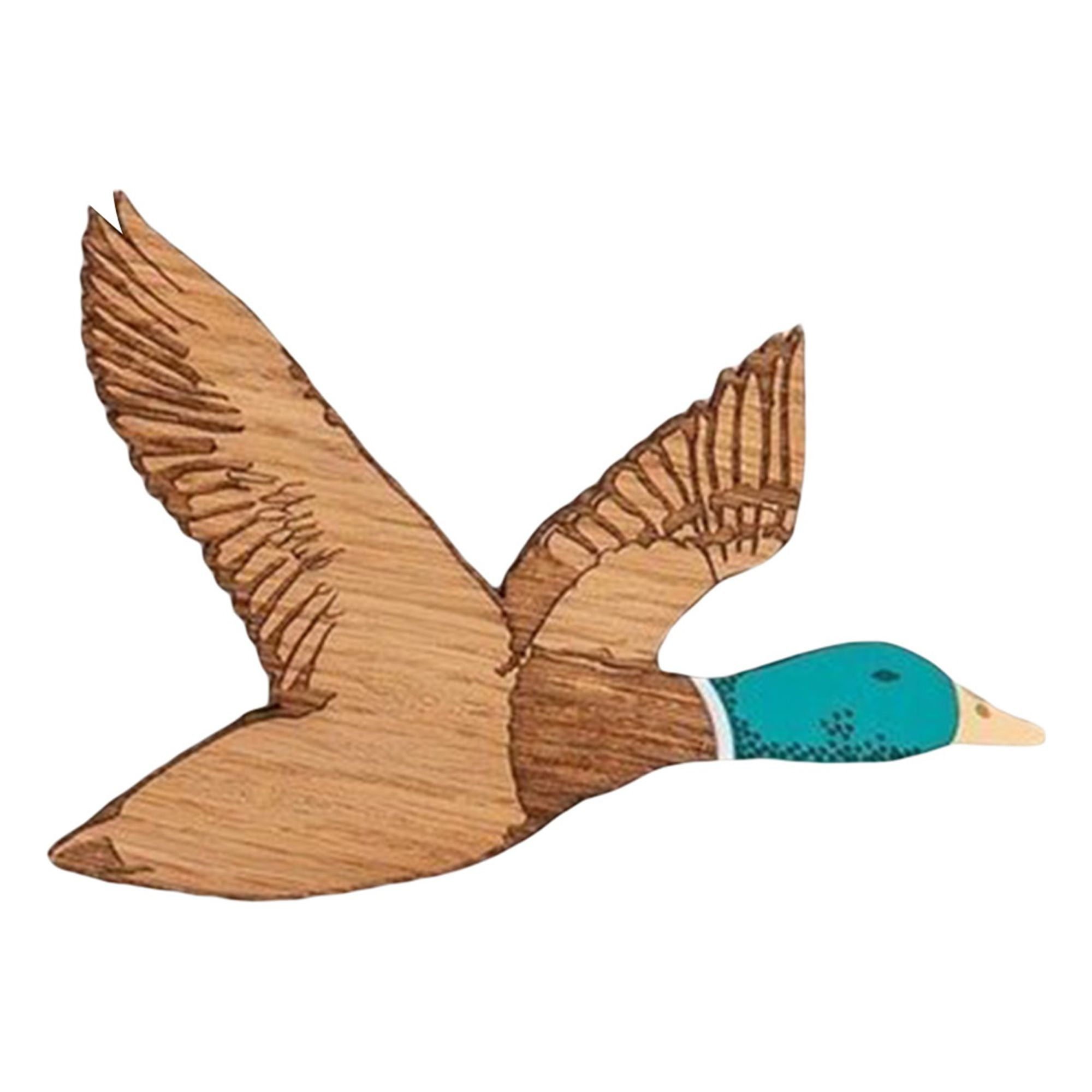Flying Duck Wall Decor Hanging Wooden Wall Art Sculptures for Bedroom