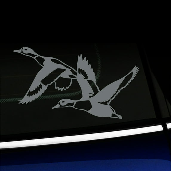 Flying Ducks - Vinyl Car Decal - Choose Color - [GRAY]