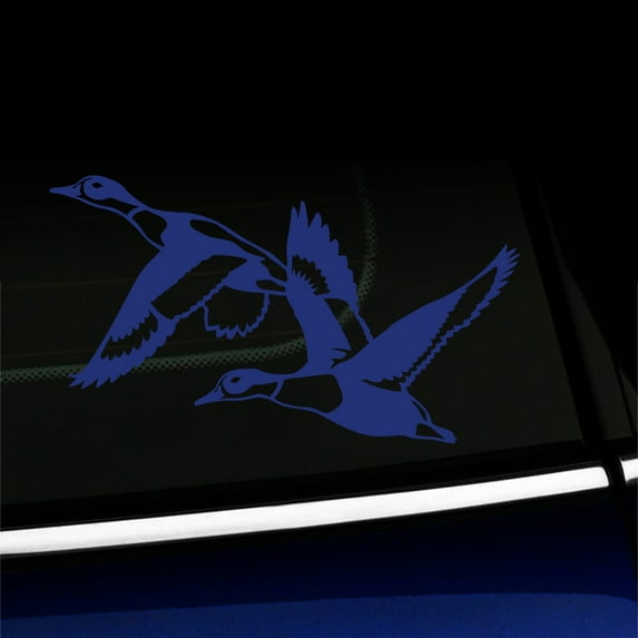 Flying Ducks - Vinyl Car Decal - Choose Color - [KING BLUE]