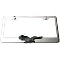 thumbnail image 1 of Flying Eagle 3D Black Emblem Polished Stainless Steel License Plate Frame, 1 of 3