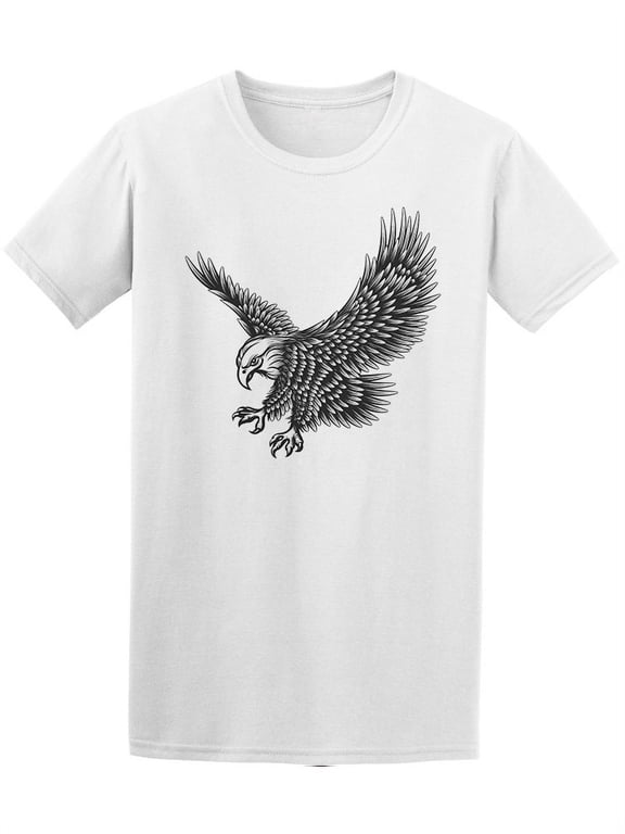 Flying Eagle American Symbol T-Shirt Men -Image by Shutterstock, Male Small