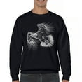 thumbnail image 1 of Flying Eagle Portrait Sweatshirt Soaring Patriotic Symbol of Freedom American Bird Wings Wildlife Nature Crewneck, 1 of 7