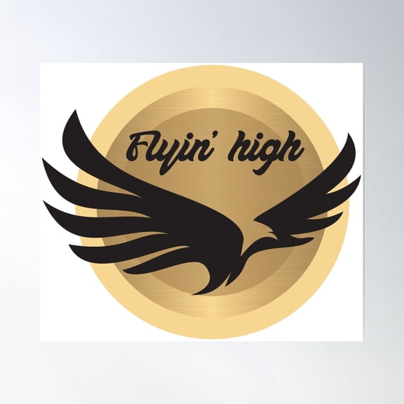 Flying Eagle Poster Wall Art, Modern Wall Decor, 24x36 UNFRAMED