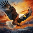 thumbnail image 1 of Flying Eagle in Red Cloud Sky DIY 5D Diamond Art Painting by Number Kits for Adults Paint with Full Drill Round Diamond Gems Painting Art Craft for Home Wall Decor 13.8x13.8inch(2), 1 of 8