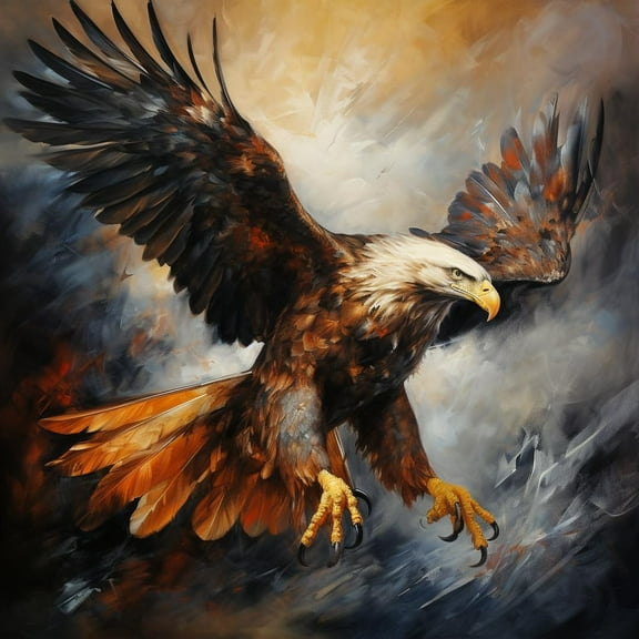 Flying Eagle in Red Cloud Sky DIY 5D Diamond Art Painting by Number Kits for Adults Paint with Full Drill Round Diamond Gems Painting Art Craft for Home Wall Decor 13.8x13.8inch(3)