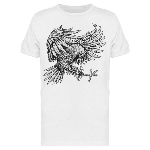 Flying Eagle Tattoo Like T-Shirt Men -Image by Shutterstock, Male Small