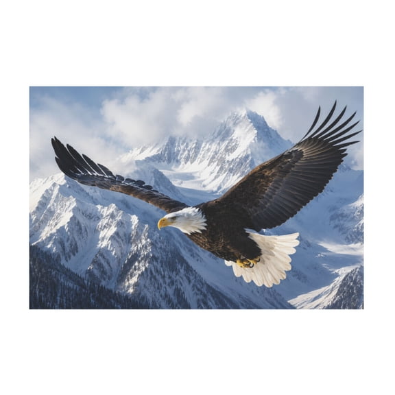 Flying Eagle Wildlife Bird Western Animal Canvas Wall Art For Home Decor 12*18in