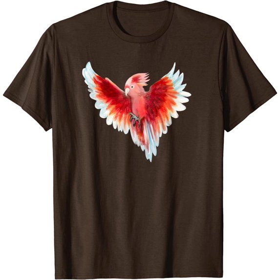 Flying Exotic Red Wildlife Bird Parrot Cockatoo Tropical T-Shirt Bird Shirt Parrot Animal Tshirt Zoologist Tropical Shirt Bird Lover Gift