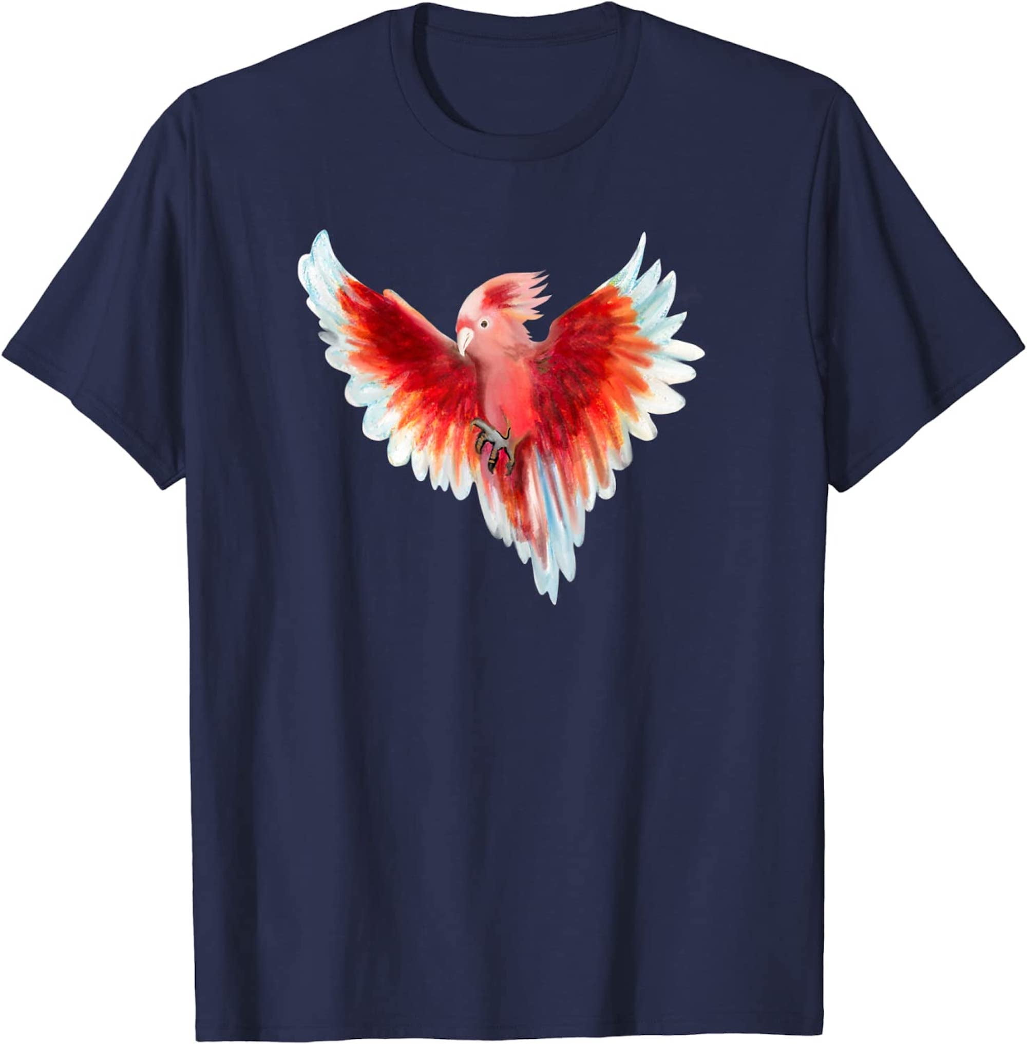 Flying Exotic Red Wildlife Bird Parrot Cockatoo Tropical T-Shirt Bird ...