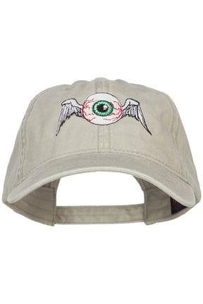 Flying Eyeball Embroidered Washed Cap - Stone OSFM