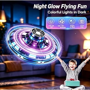 Pastsky Flying Fidget Spinner Toy, Flying Orb Ball with 360 Rotating, Hand Operated Hover Ball, Mini Spinner UFO Galexy Ball for Boys Girls Gift