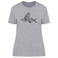 thumbnail image 1 of Flying Fish Design T-Shirt Women -Image by Shutterstock, Female XX-Large, 1 of 2