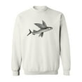 thumbnail image 1 of Flying Fish Pencil Drawing Sweatshirt Men -Image by Shutterstock, Male 3X-Large, 1 of 4