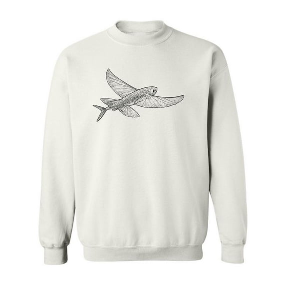 Flying Fish Sketch Sweatshirt Men -Image by Shutterstock, Male 4X-Large