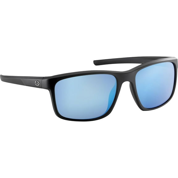 Flying Fisherman Rip Current Polarized Sunglasses - Black/Smoke Blue Mirror