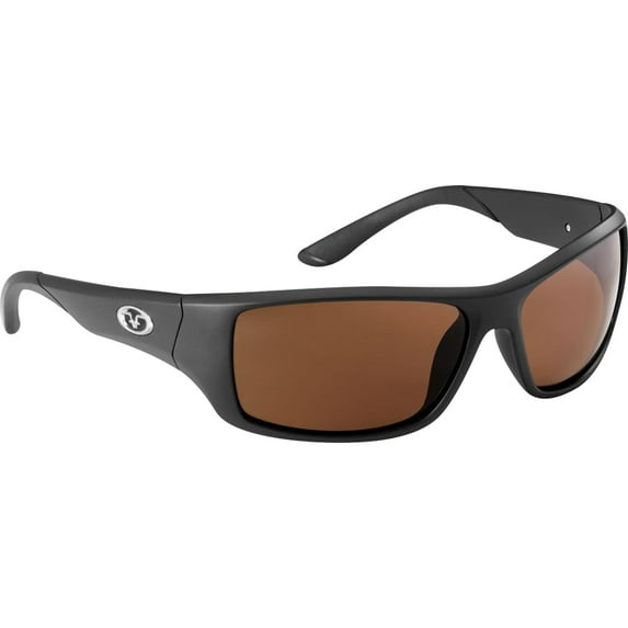 Flying Fisherman Triton Polarized Sunglasses - Matte Black/Vermillion