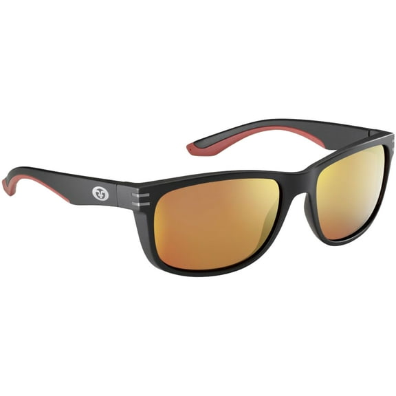 Flying Fisherman Double Header Polarized Sunglasses - Black/Amber Red Mirror