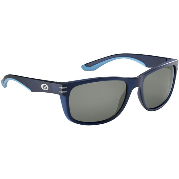 Flying Fisherman Double Header Polarized Sunglasses - Matte Navy/Smoke
