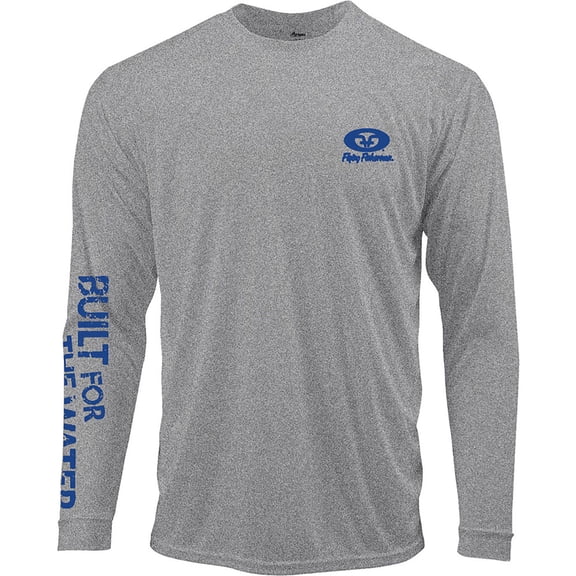 Flying Fisherman Built For Water Performance Long Sleeve T-Shirt - XL - Gray