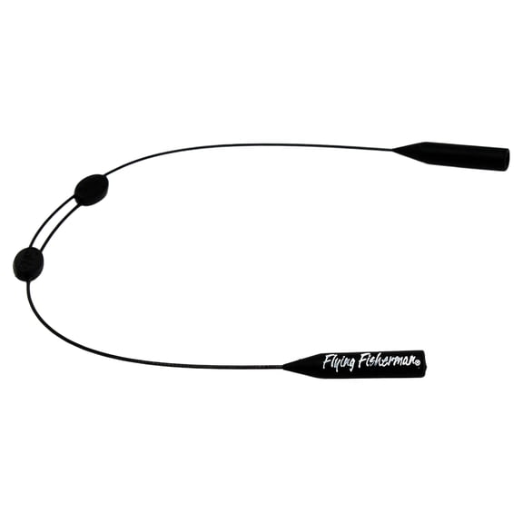 Flying Fisherman Cable Zip Adjustable Sunglasses Retainer - Black