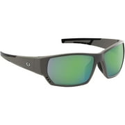 Flying Fisherman Drop Back Polarized Sunglasses - Matte Gray/Amber Green Mirror