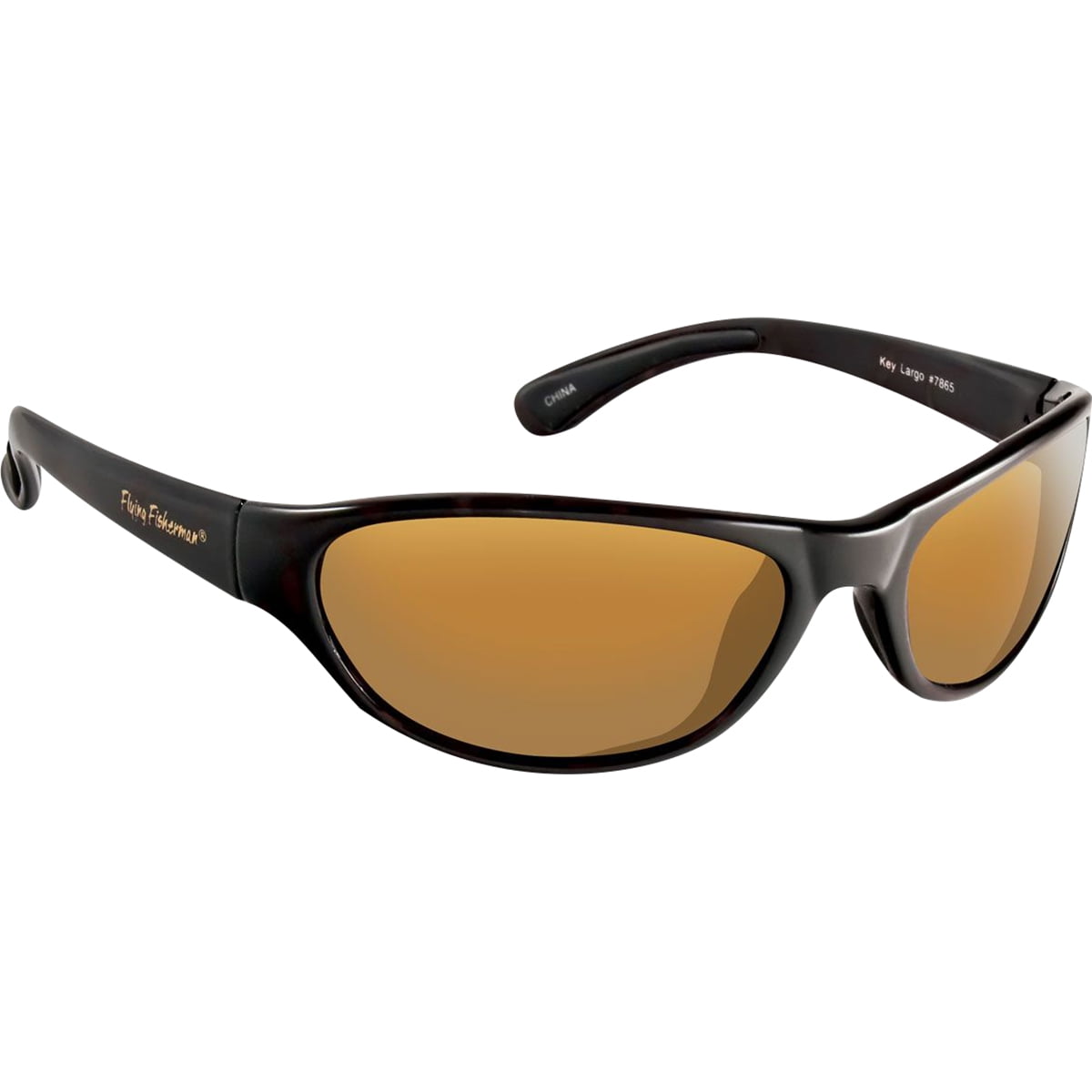Flying Fisherman Key Largo Polarized Sunglasses - Black/Amber