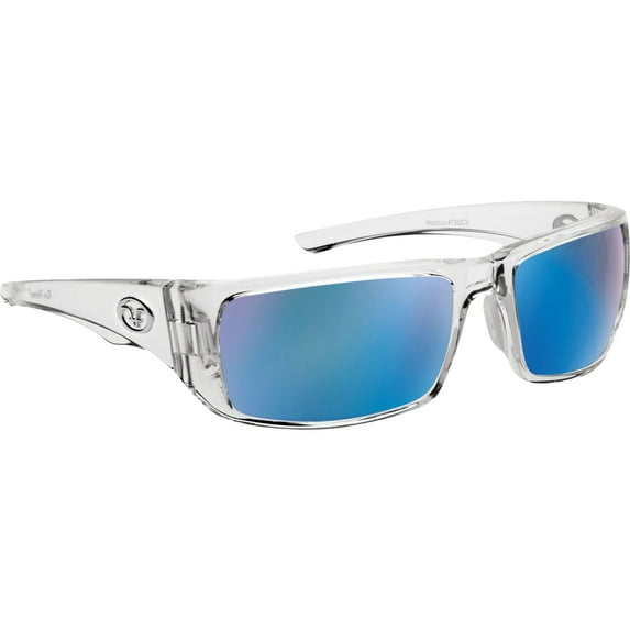 Flying Fisherman Morocco Polarized Sunglasses - Crystal/Smoke Blue Mirror
