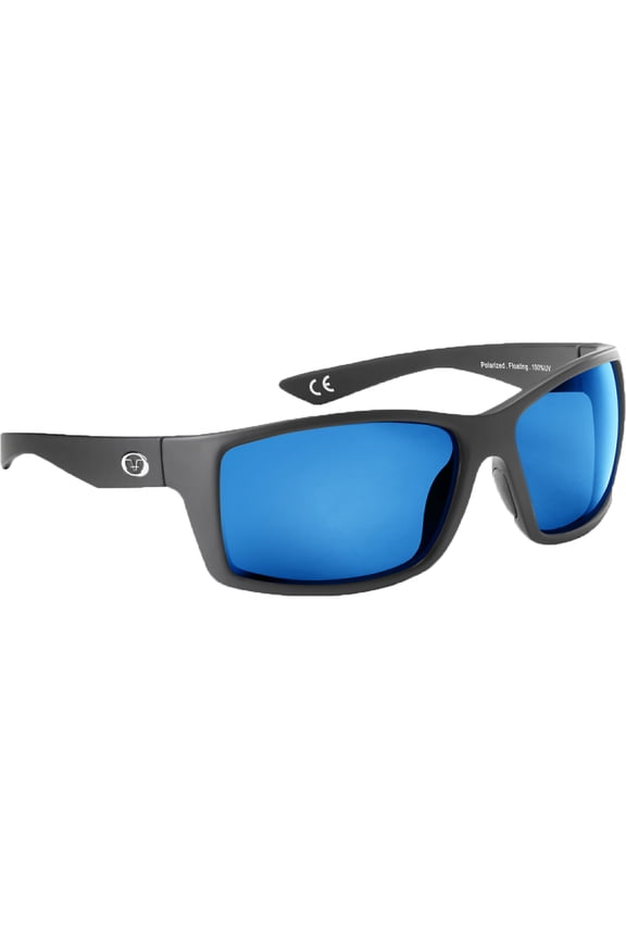 Rafter Floating Sunglasses - Matte Black/Smoke Blue Mirror