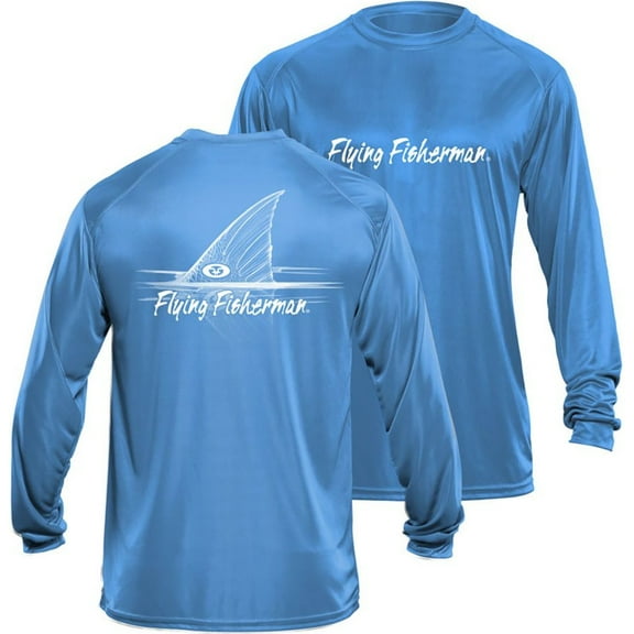 Flying Fisherman Redfish Performance Long Sleeve T-Shirt - 2XL - Blue