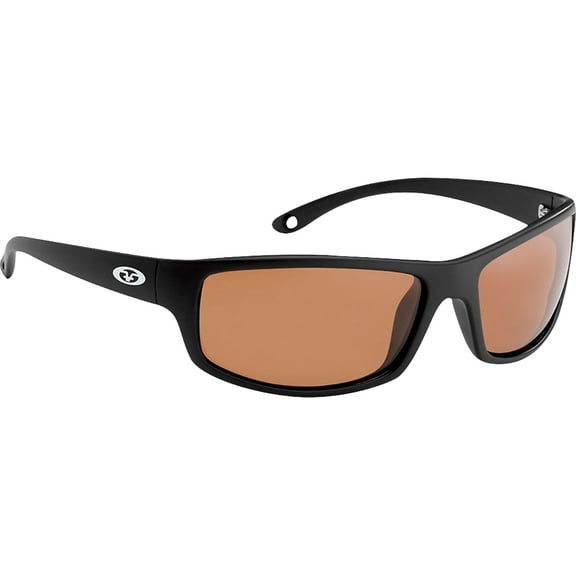 Flying Fisherman Slack Tide Polarized Sunglasses Unisex Matte Black Frame Copper Lens