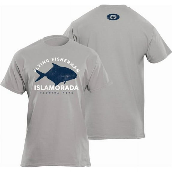 Flying Fisherman T1719GL Permit T-Shirt, Dark Heather Gray, Large