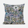 thumbnail image 1 of Flying Floral Paisley Throw Pillow with Removable Cover in Green Purple Blue 20x20, 1 of 5