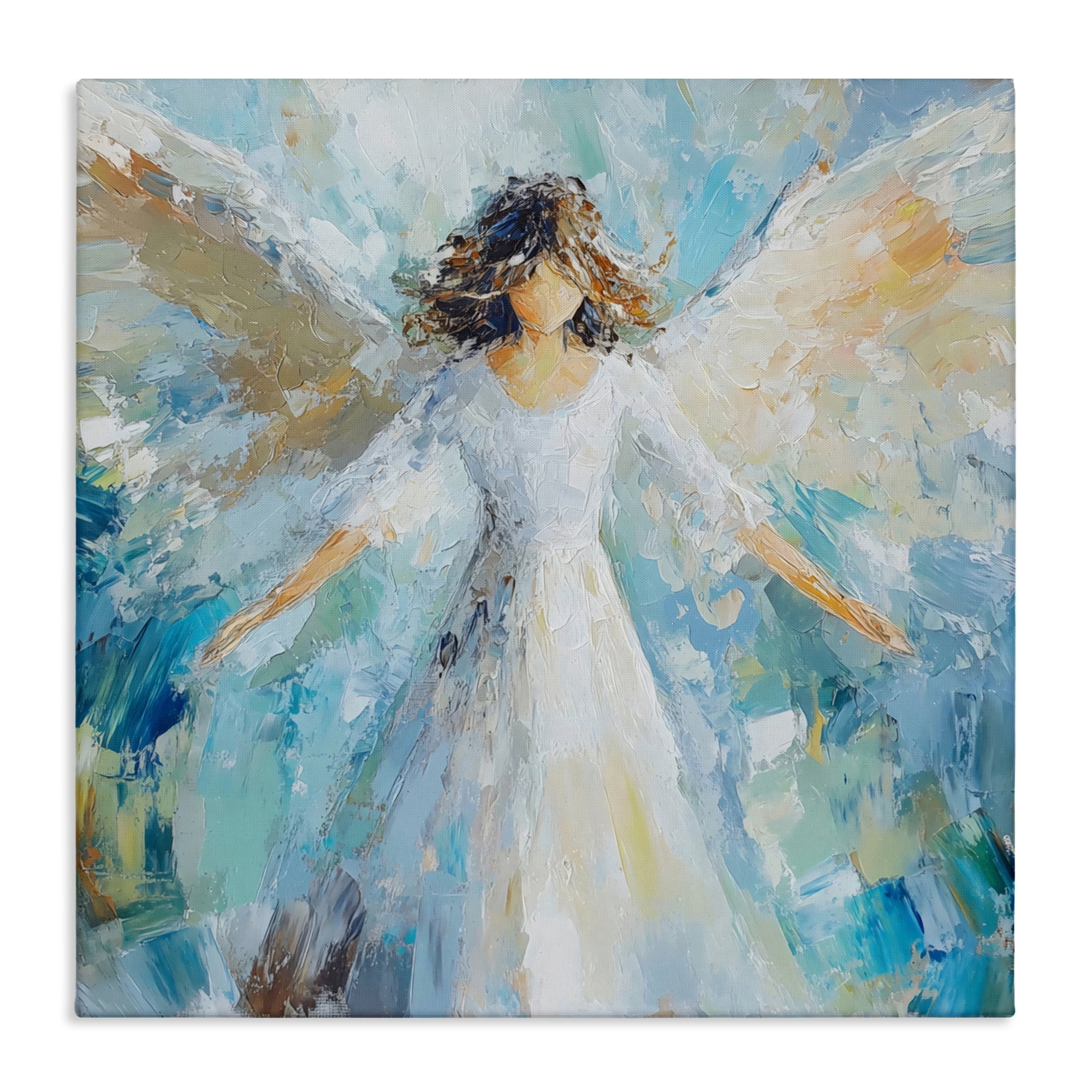 Flying Glory Angel Canvas Wall Art, design by Petal Prints Design