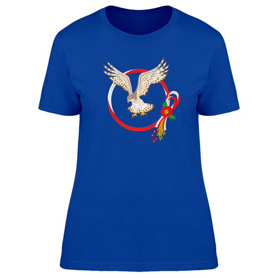 Flying Hawk With Ribbon T-Shirt Women -Image by Shutterstock, Female Medium