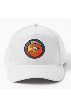 Flying Hellfish Baseball Cap, Military-Inspired Fish Character Graphic Design, Classic Hat