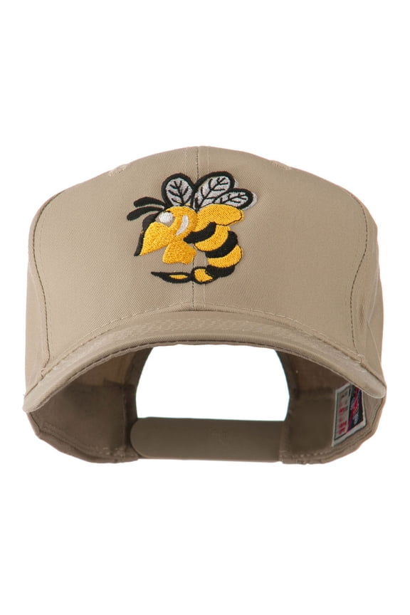 Flying Hornet Mascot Embroidered Cap - Khaki OSFM