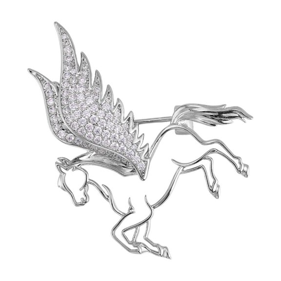 Flying Horse Badge Animal Brooch Perfect for Fashion Enthusiasts Present