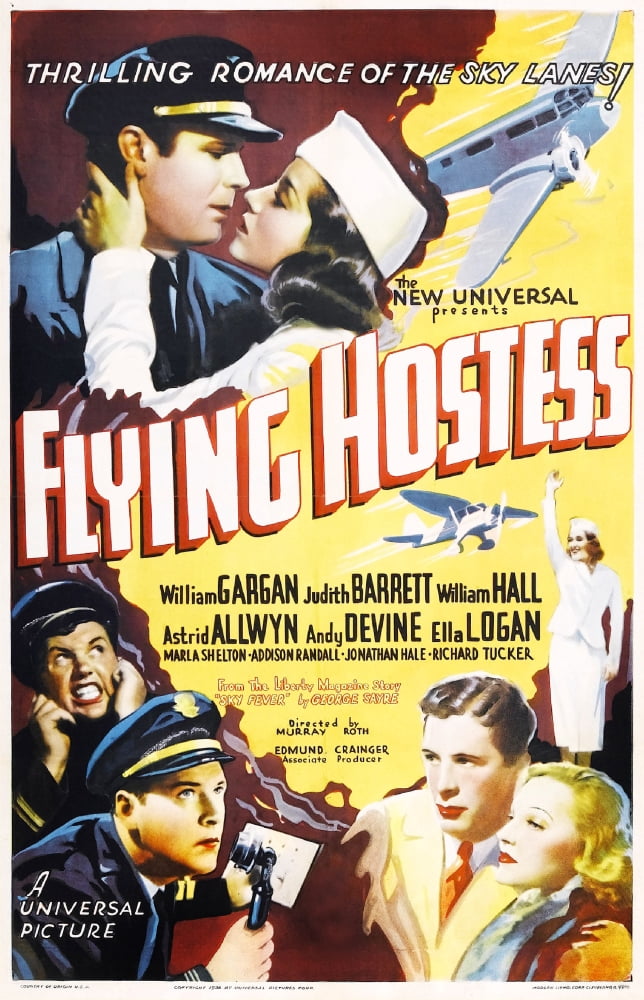Flying Hostess U Canvas Art - (24 x 36)