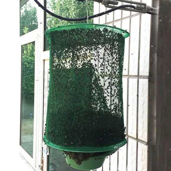 Flying Insect Catcher for Patio and Outdoor Areas - Setup with Removable Tray | Safe Garden, Farm and Backyard Control System