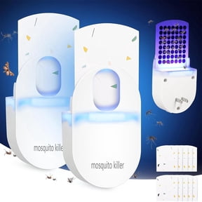 Flying Insect Fly Trap (2 Device + 10 Sticky Trap Boards) Featuring Light To Attract Flying Insects